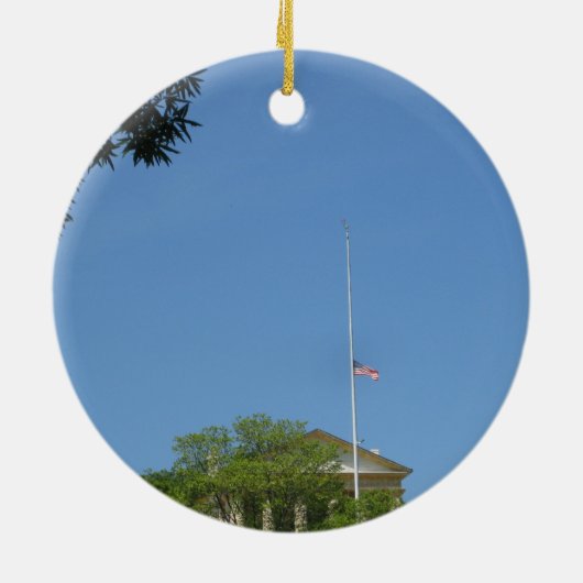 Arlington Mansion Keramisch Ornament (Achterkant)