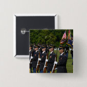 Arlington National Cemetery, Arlington Vierkante Button 5,1 Cm (Voorkant /achterkant)