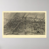 Arlington, NJ Panoramic Map - 1907 Poster (Voorkant)