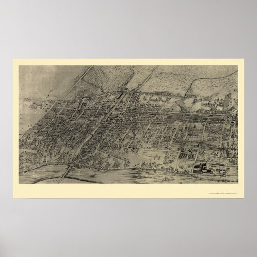 Arlington, NJ Panoramic Map - 1907 Poster (Voorkant)