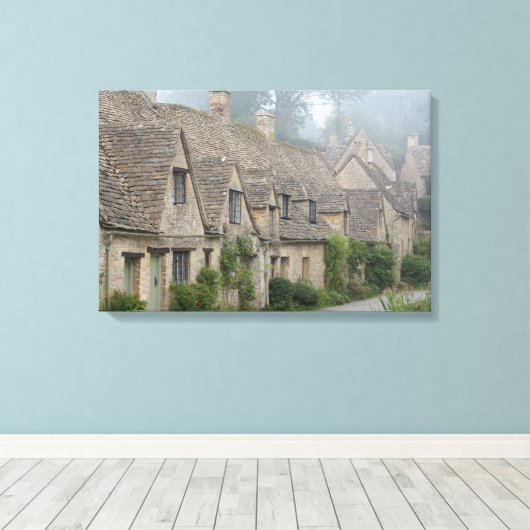Arlington Row, Bibury canvas print (Insitu (Houten vloer))
