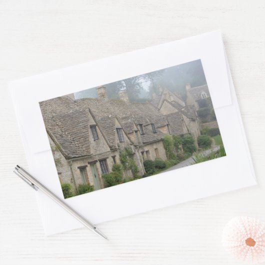 Arlington Row, Bibury rechthoekige sticker (Envelop)