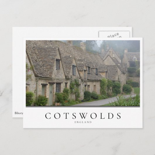 Arlington Row-huizen, Bibury in Cotwolds Briefkaart (Voorkant / Achterkant)