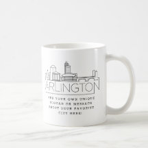 Arlington Stylized Skyline | Aangepaste slogan