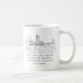 Arlington Stylized Skyline | Aangepaste slogan Koffiemok