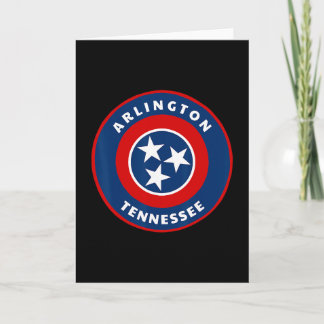Arlington Tennessee Tn Flag Dge Roundlet Souvenir  Kaart