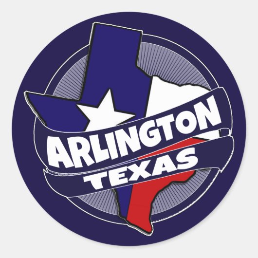 Arlington Texaanse vlag breekt stickers (Voorkant)