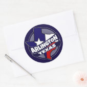Arlington Texaanse vlag breekt stickers (Envelop)