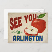 Arlington Texas Apple - Vintage Travel Briefkaart (Voorkant / Achterkant)
