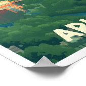 Arlington Texas Art Vintage Travel Illustratie Poster (Hoek)