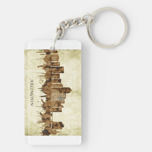 Arlington Texas Cityscape Sleutelhanger (achterkant)