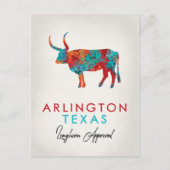 Arlington Texas Colorful Longhorn Briefkaart (Voorkant)