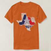 Arlington Texas Flag Map  Fade T-shirt (Design voorkant)