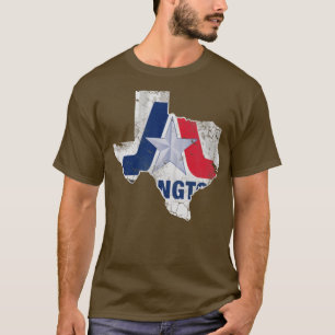 Arlington Texas Flag Map  Fade T-shirt