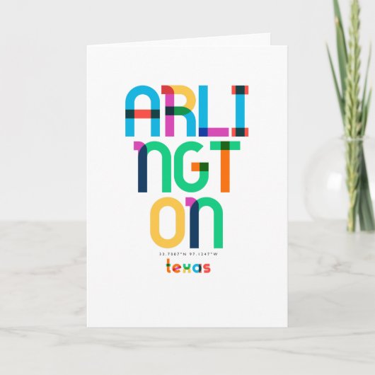 Arlington Texas Mid Century, Pop Art, Kaart (Voorkant)