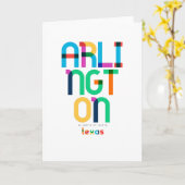 Arlington Texas Mid Century, Pop Art, Kaart (Gele Bloem)