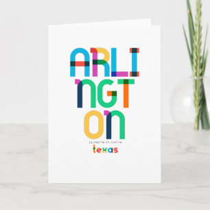 Arlington Texas Mid Century, Pop Art, Kaart