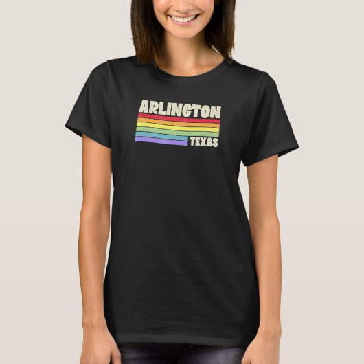 Arlington Texas Pride Rainbow Flag Gay Pride Merch T-shirt (Voorkant)