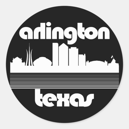 Arlington, Texas Ronde Sticker (Voorkant)
