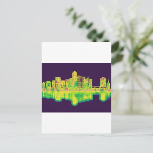 Arlington Texas Skyline Feestdagenkaart (Staand voorkant)