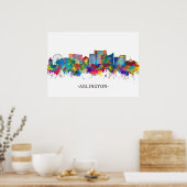 Arlington Texas Skyline Poster (Keuken)