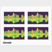 Arlington Texas Skyline Rechthoekige Sticker (Vel)