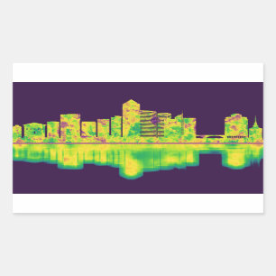 Arlington Texas Skyline Rechthoekige Sticker