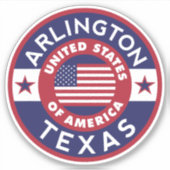 ARLINGTON, Texas Sticker (Voorkant)