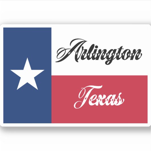 Arlington Texas Sticker (Voorkant)
