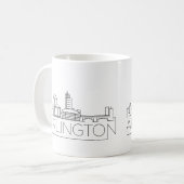 Arlington, Texas Stylized Skyline Coffee Mok (Voorkant links)
