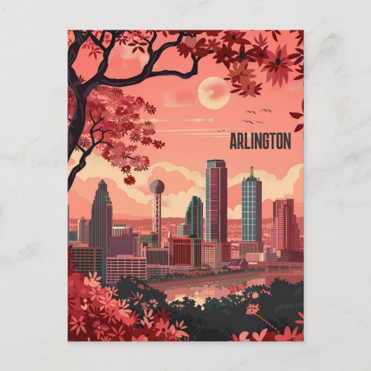Arlington Texas Travel Briefkaart (Voorkant)