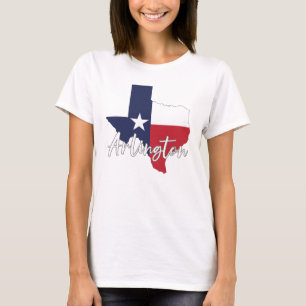 Arlington, Texas Vlag Kaart Dames Wit T-shirt