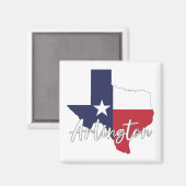 Arlington, Texas Vlaggenkaart Magneet (Voorkant / Achterkant)