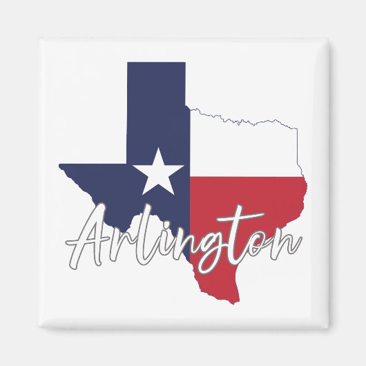 Arlington, Texas Vlaggenkaart Magneet (Voorkant)