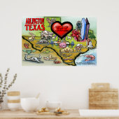 Arlington TX Map Poster (Keuken)