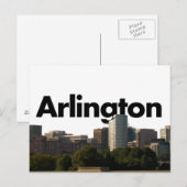Arlington TX Skyline met Arlington in de hemel Briefkaart (Voorkant / Achterkant)