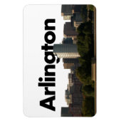 Arlington TX Skyline met Arlington in de Sky Magne Magneet (Verticaal)