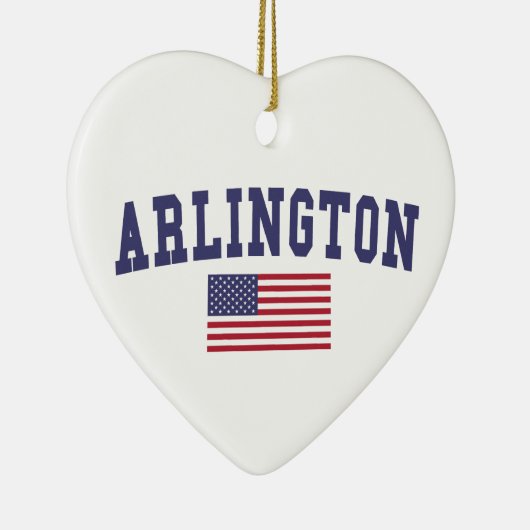 Arlington VA US Flag Keramisch Ornament (Rechts)