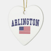 Arlington VA US Flag Keramisch Ornament (Links)
