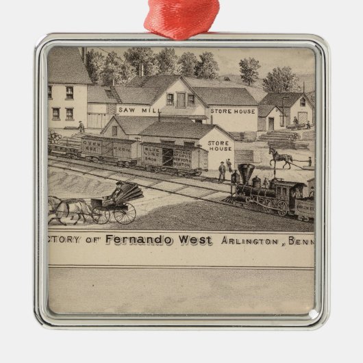 Arlington Vermont Metalen Ornament (Voorkant)