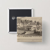 Arlington Vermont Vierkante Button 5,1 Cm (Voorkant /achterkant)