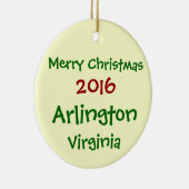 ARLINGTON VIRGINIA MERRY CHRISTMAS ORNAMENT 2016 (Rechts)