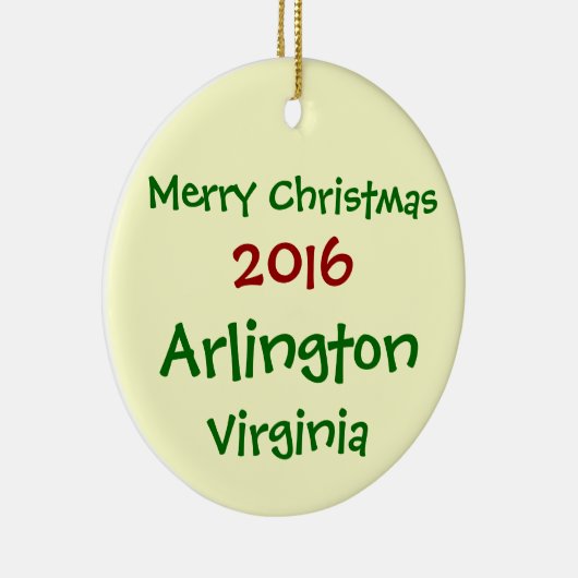 ARLINGTON VIRGINIA MERRY CHRISTMAS ORNAMENT 2016 (Rechts)
