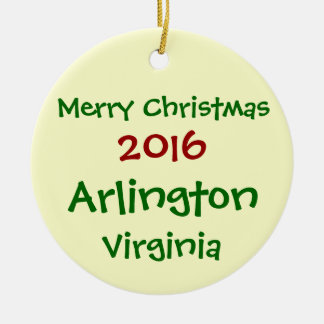 ARLINGTON VIRGINIA MERRY CHRISTMAS ORNAMENT 2016