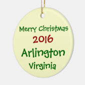 ARLINGTON VIRGINIA MERRY CHRISTMAS ORNAMENT 2016 (Links)