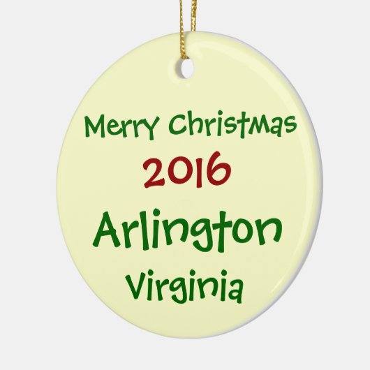 ARLINGTON VIRGINIA MERRY CHRISTMAS ORNAMENT 2016 (Links)