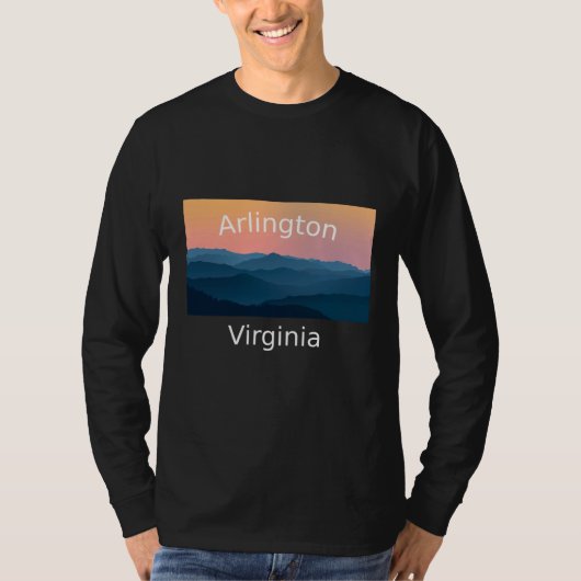 Arlington Virginia Mountain sunset hometown T-shirt (Voorkant)