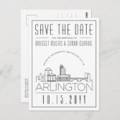 Arlington Wedding | De gestileerde Veldlijn sparen Briefkaart (Voorkant / Achterkant)