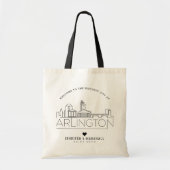 Arlington Wedding | Stijlvolle Skyline Canvas tas (Voorkant)