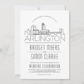 Arlington Wedding | Veldlijnuitnodiging voor styli Kaart (Voorkant)